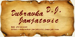 Dubravka Janjatović vizit kartica